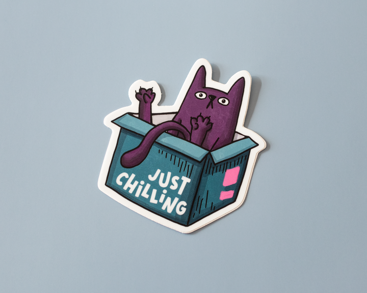 Just Chilling Cat Vinyl Sticker