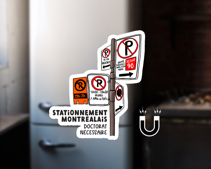 Montreal Parking Signs Magnet