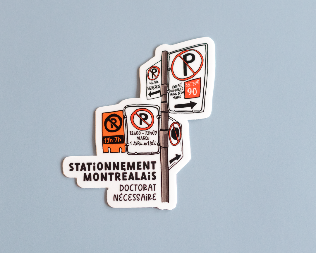 Montreal Parking Signs Magnet