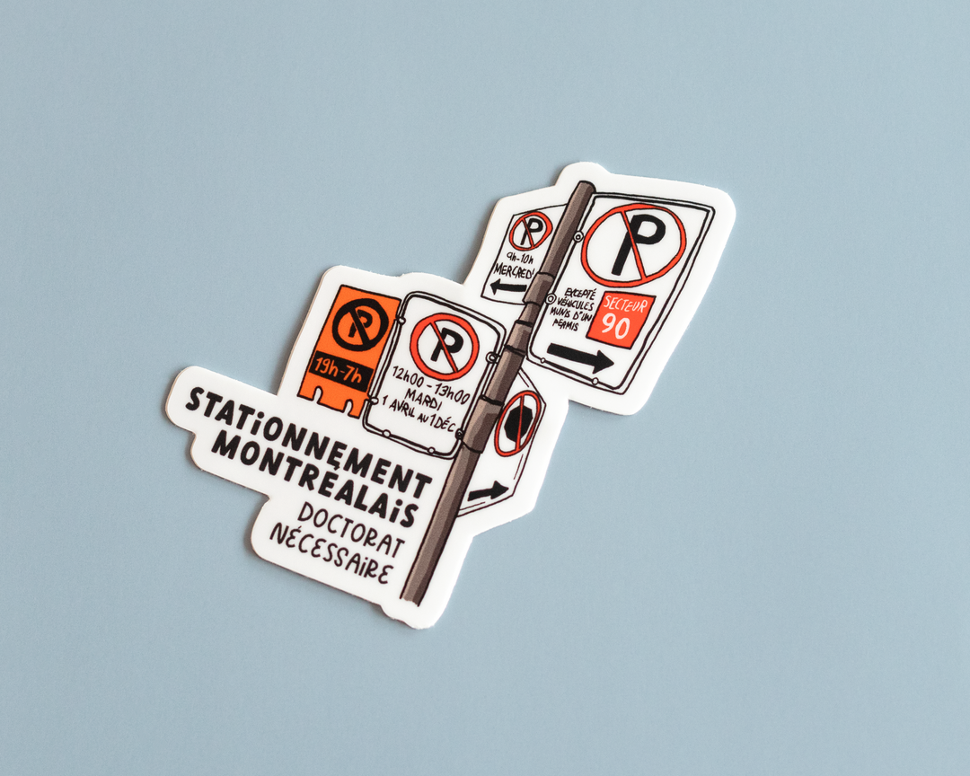 Montreal Parking Signs Magnet