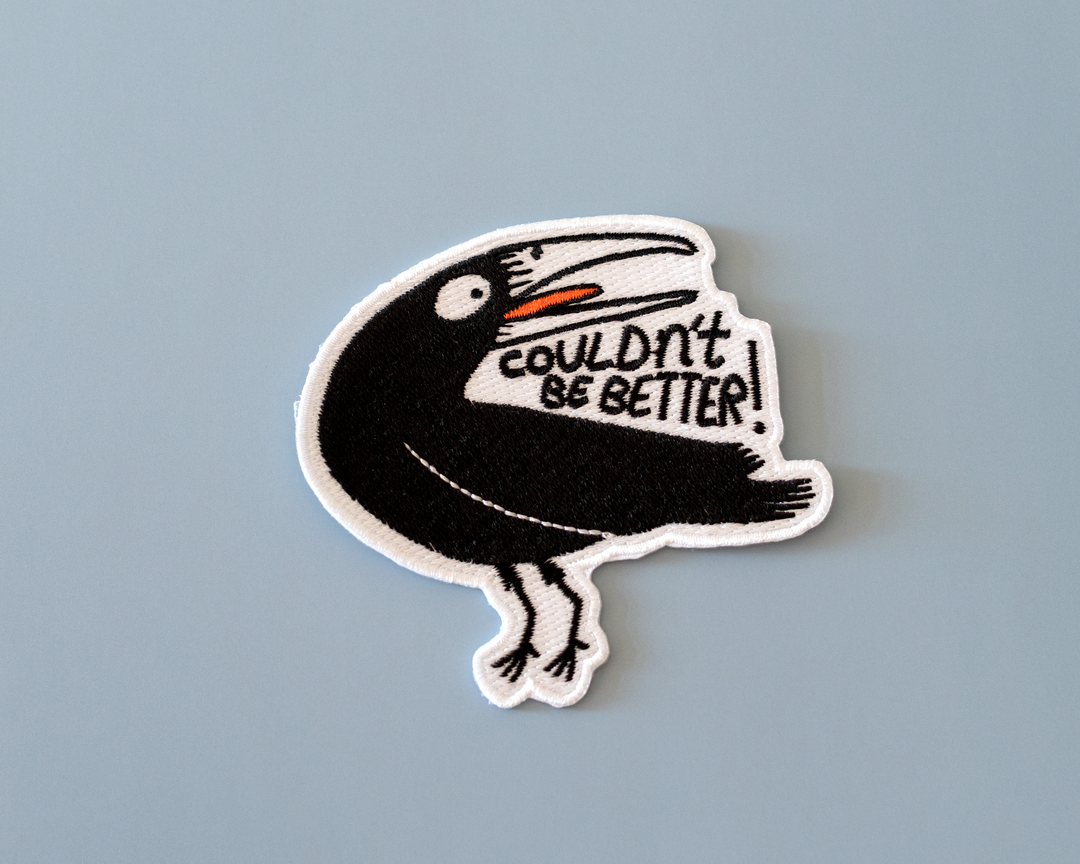 Funny Crow Iron-On Patch