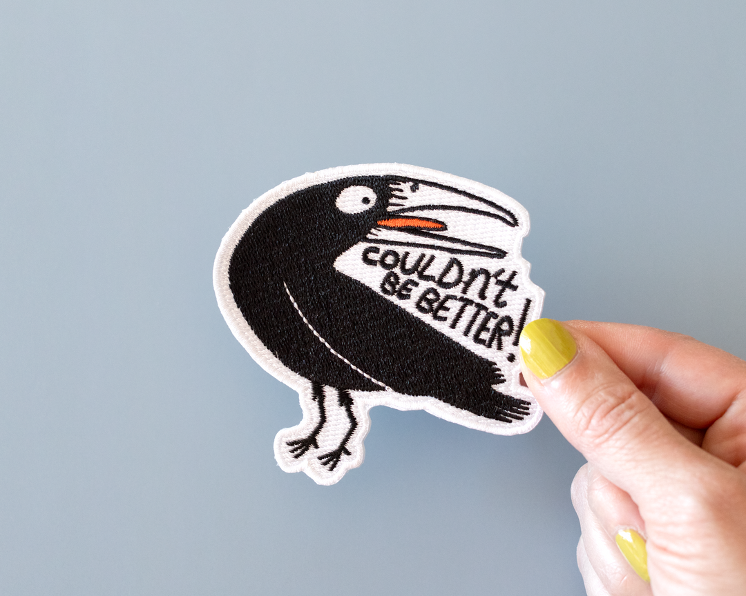 Funny Crow Iron-On Patch