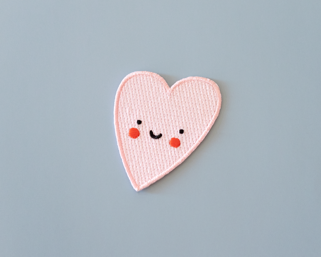 Cute Heart Iron-On Patch