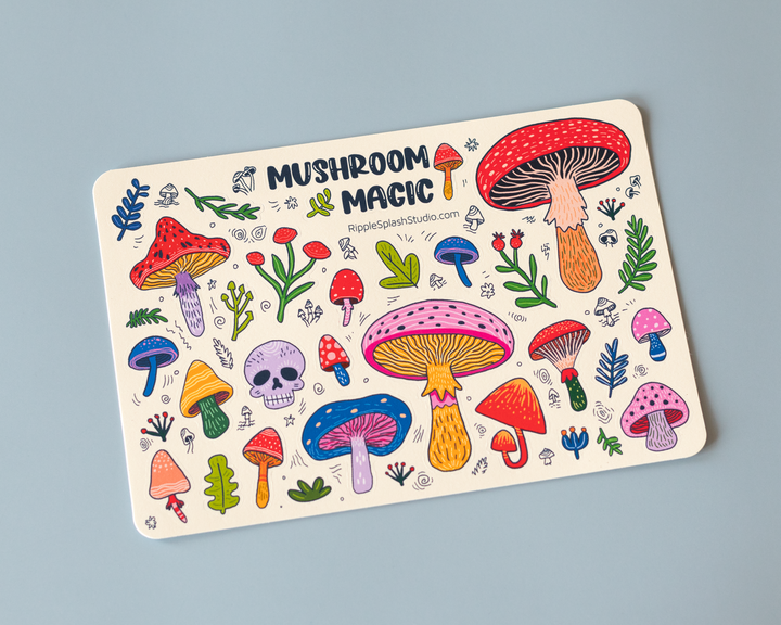 Mushrooms Sticker Sheet