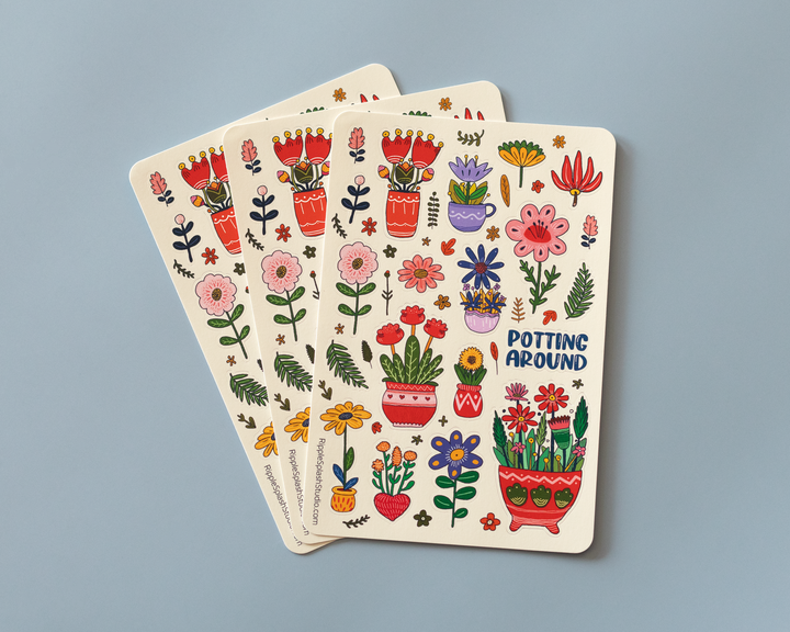 Whimsical Plants Sticker Sheet