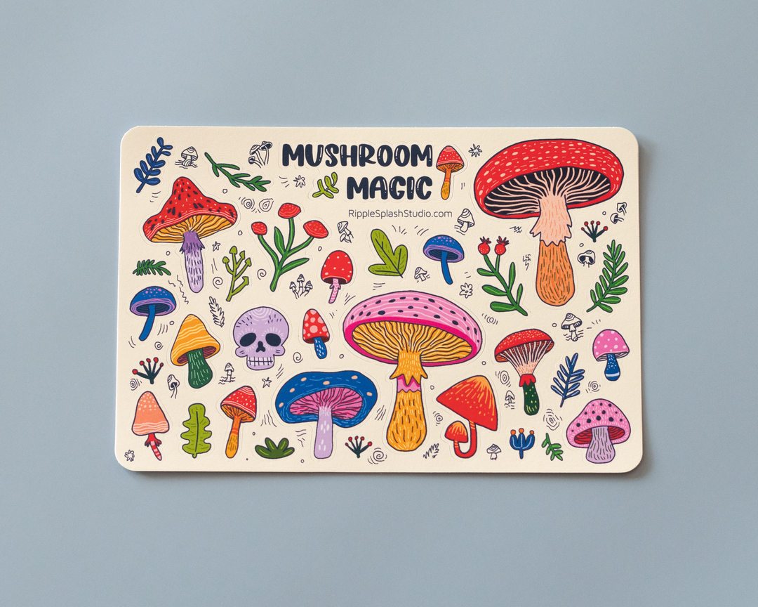 Mushrooms Sticker Sheet