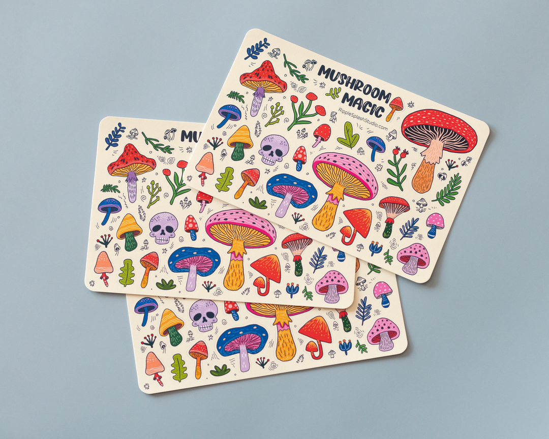 Mushrooms Sticker Sheet