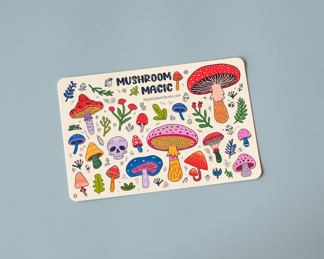 Mushrooms Sticker Sheet