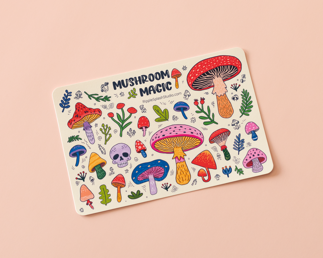 Mushrooms Sticker Sheet