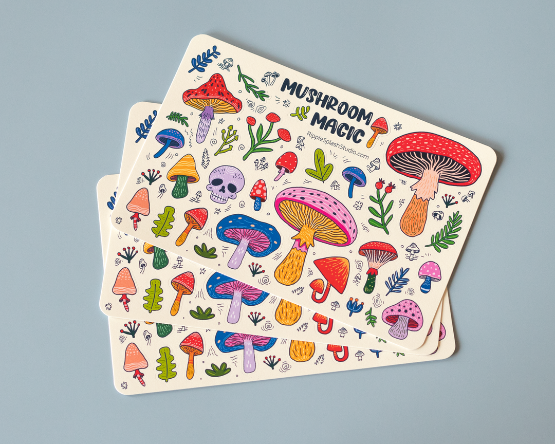 Mushrooms Sticker Sheet