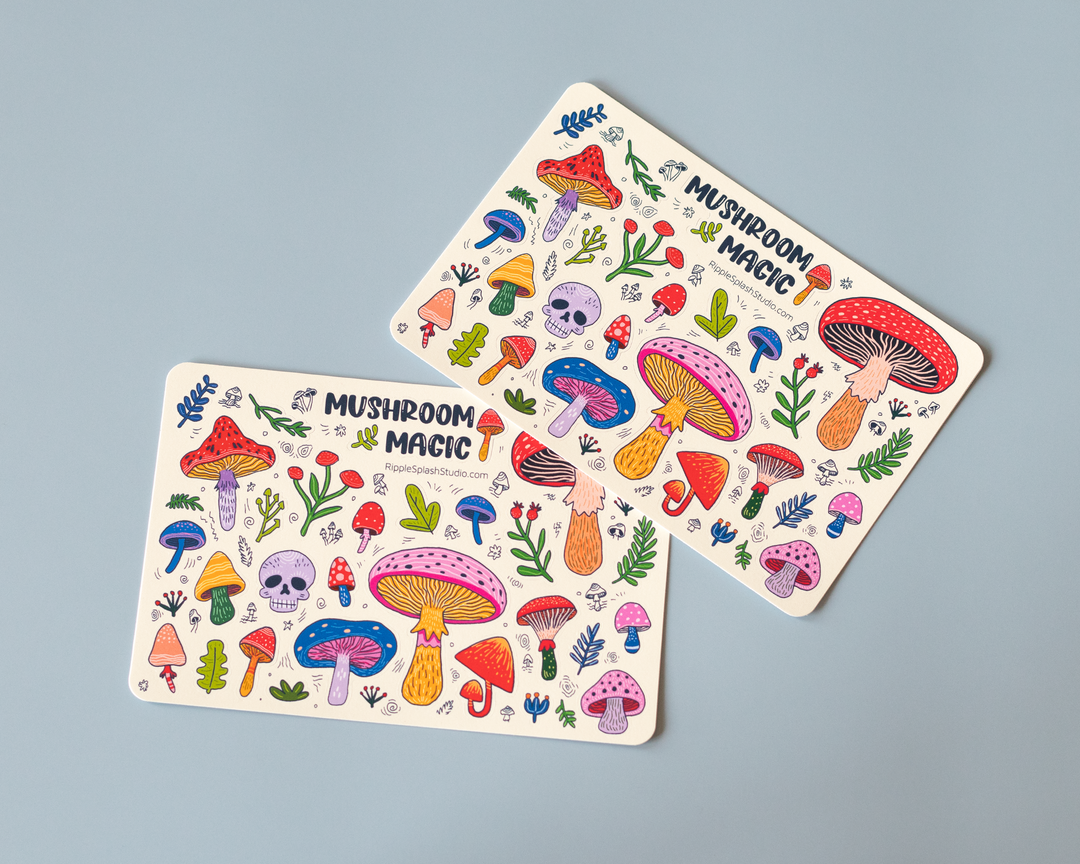 Mushrooms Sticker Sheet