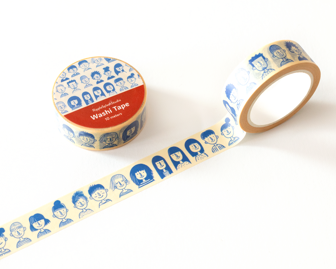 Quirky Faces Washi Tape