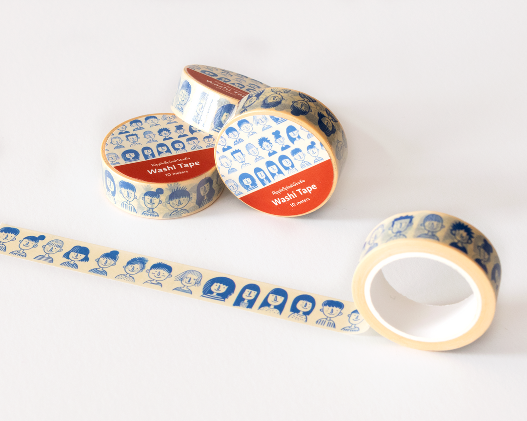 Quirky Faces Washi Tape