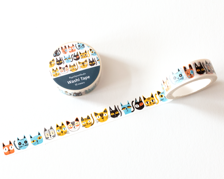 Cat Faces Washi Tape