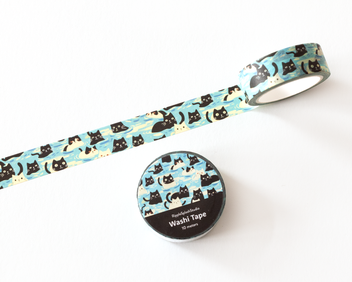 Swimming Cats Washi Tape