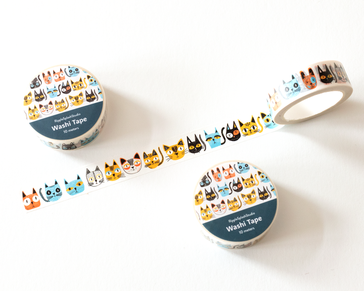 Cat Faces Washi Tape