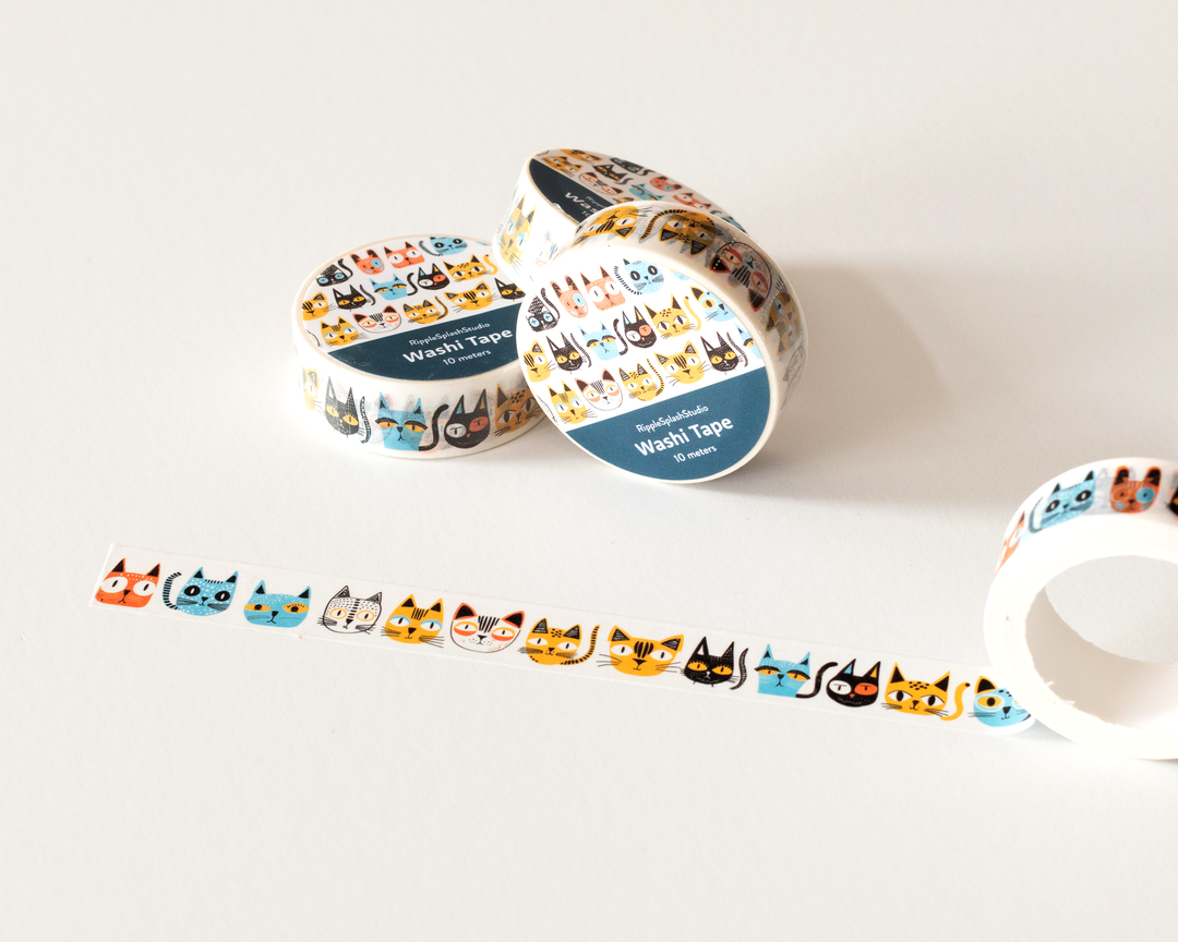 Cat Faces Washi Tape