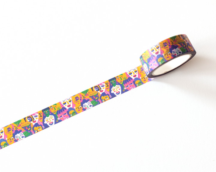 Vibrant Faces Washi Tape