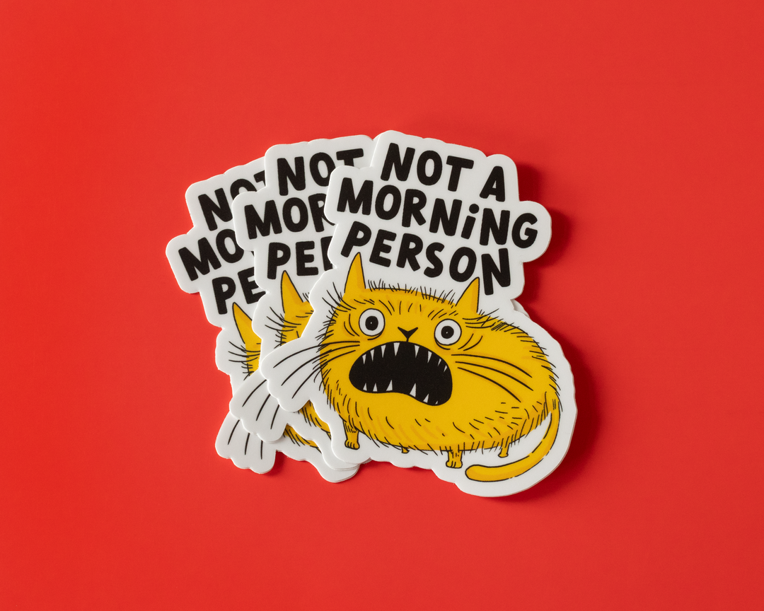 Not A Morning Person Vinyl Sticker