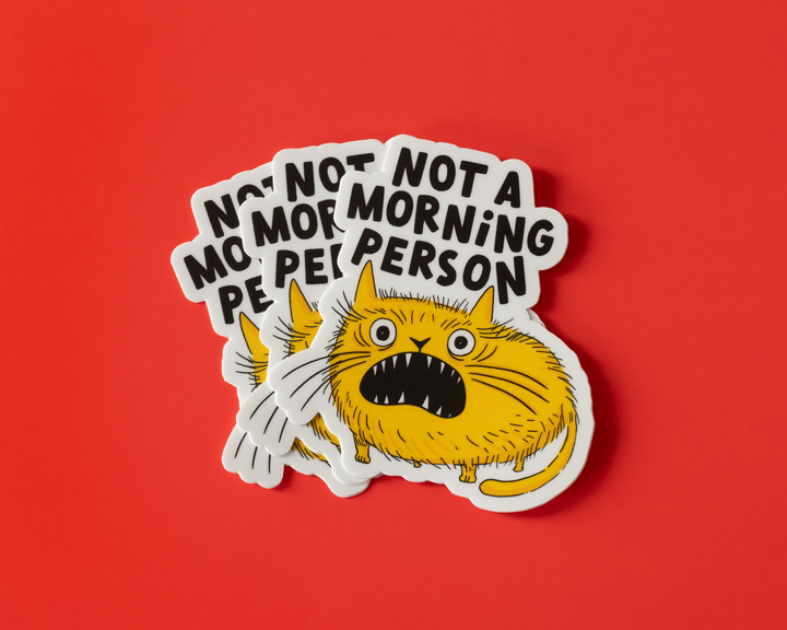 Not A Morning Person Vinyl Sticker