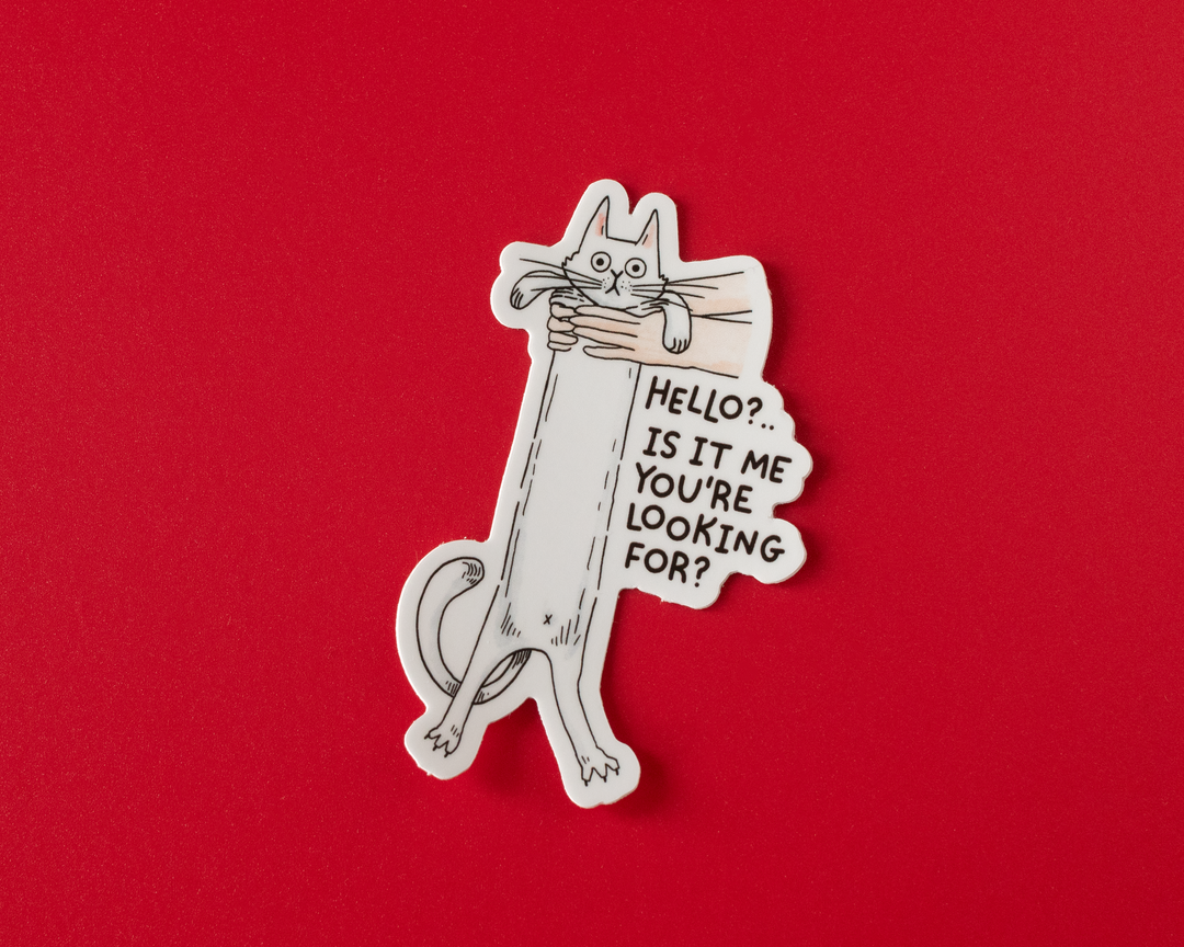 Hello Cat Vinyl Sticker