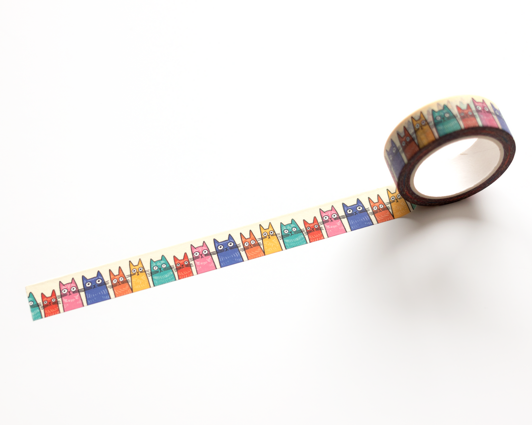 Whimsical Cats Washi Tape