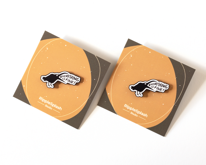 Sarcastic Crow Enamel Pin