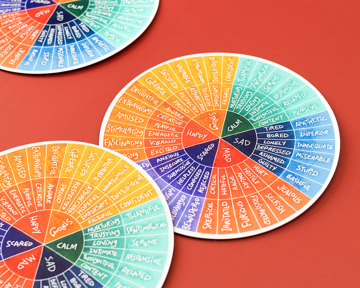 Feelings Wheel Vinyl Sticker