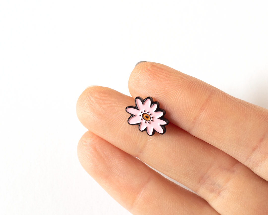 Pink Flower Enamel Pin