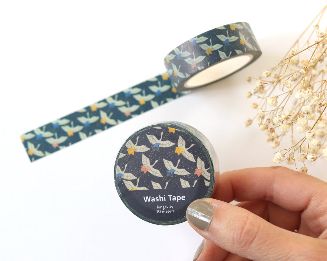 Elegant Crane Washi Tape