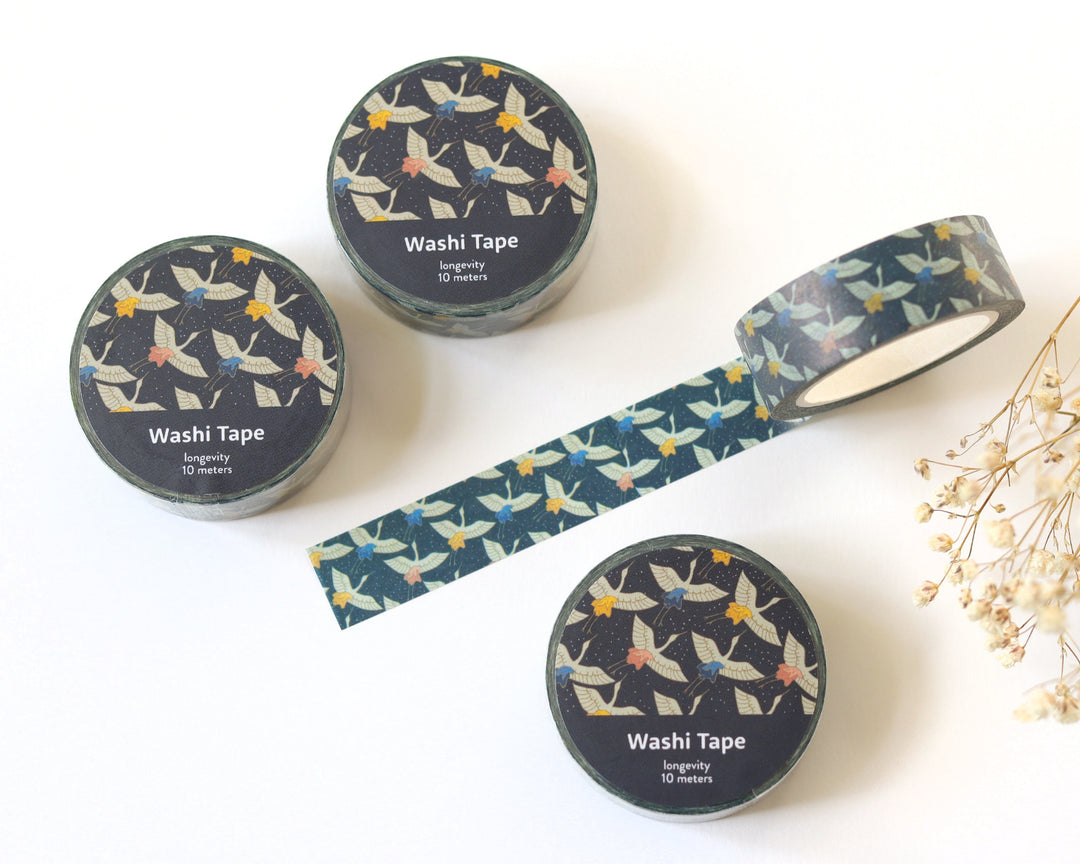 Elegant Crane Washi Tape