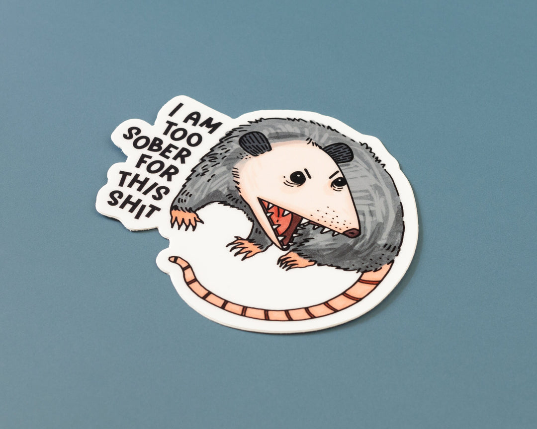 Quirky Possum Vinyl Sticker