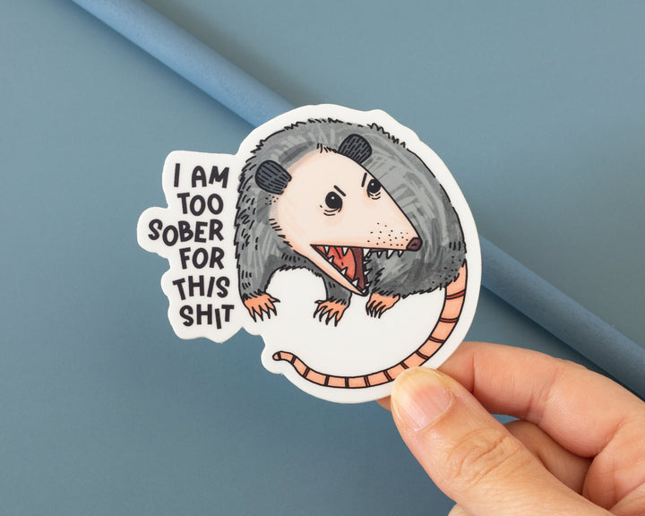 Quirky Possum Vinyl Sticker