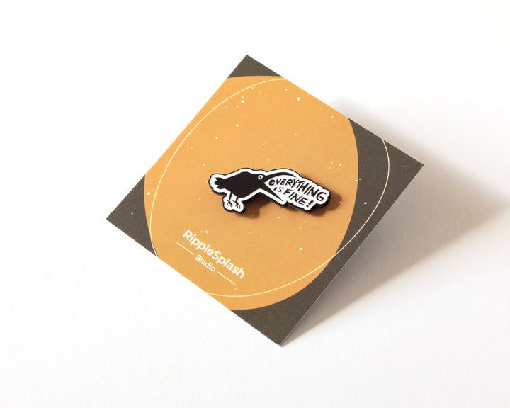 Sarcastic Crow Enamel Pin