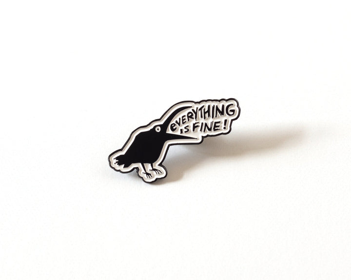 Sarcastic Crow Enamel Pin