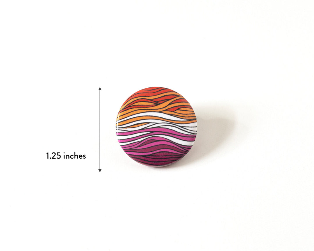 Lesbian Pride Flag Button Pin