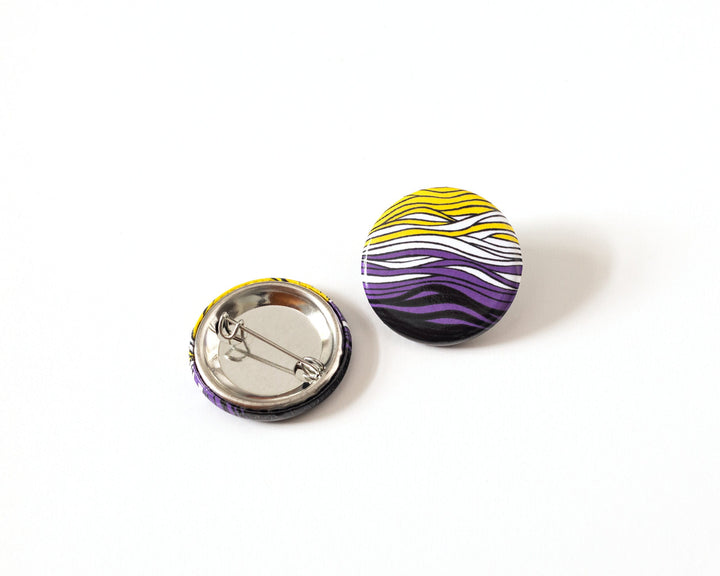 Nonbinary Pride Flag Button Pin