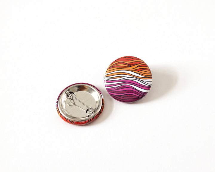 Lesbian Pride Flag Button Pin