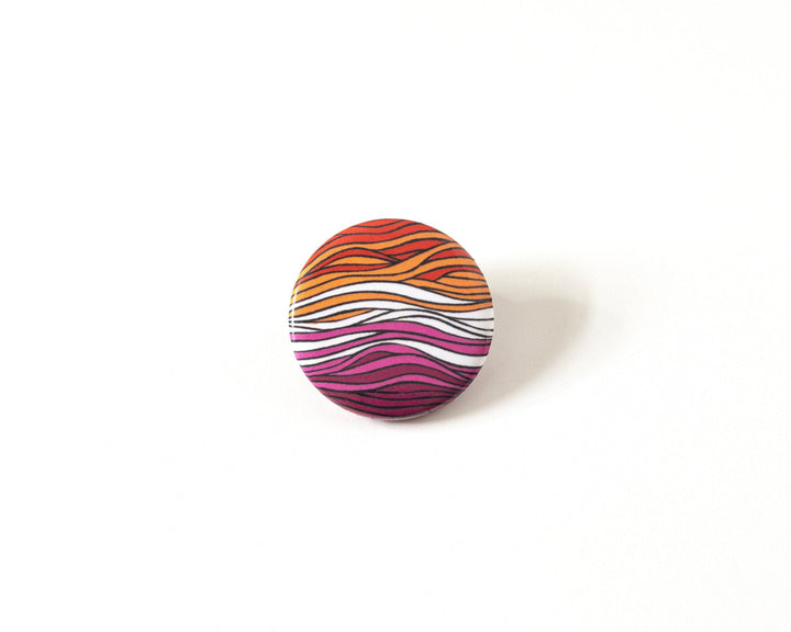 Lesbian Pride Flag Button Pin