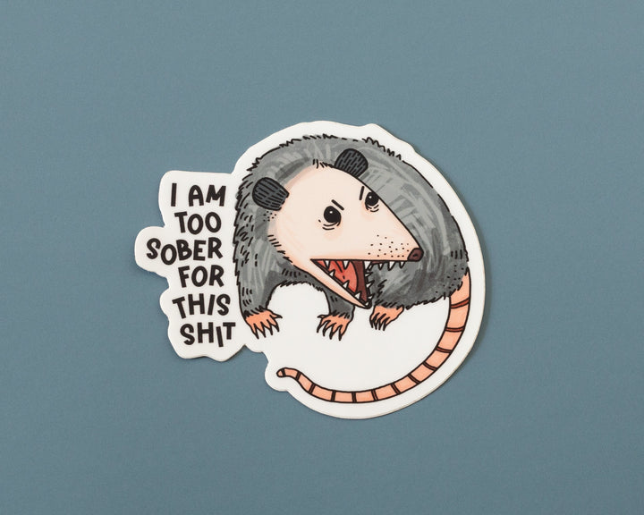 Quirky Possum Vinyl Sticker