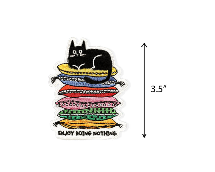 Enjoy Doing Nothing Cat Iron-On Patch