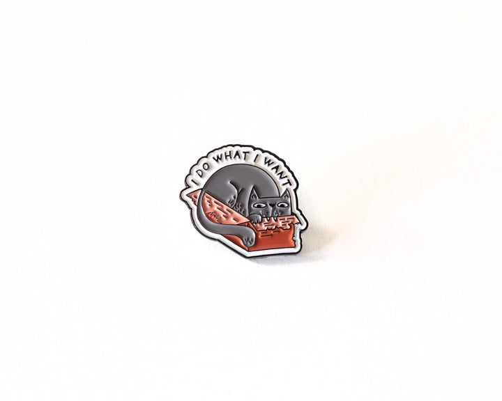 Grey Cat Enamel Pin