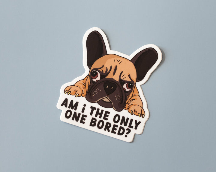 Bored French Bulldog Sticker