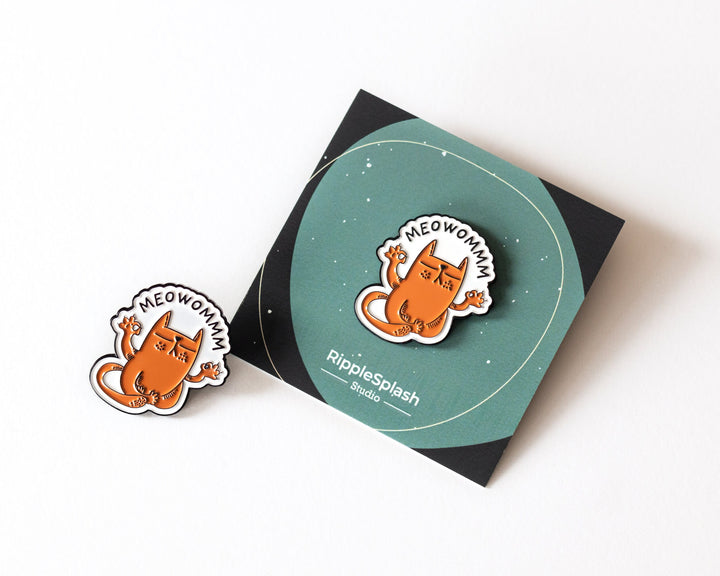 Yoga Cat Enamel Pin