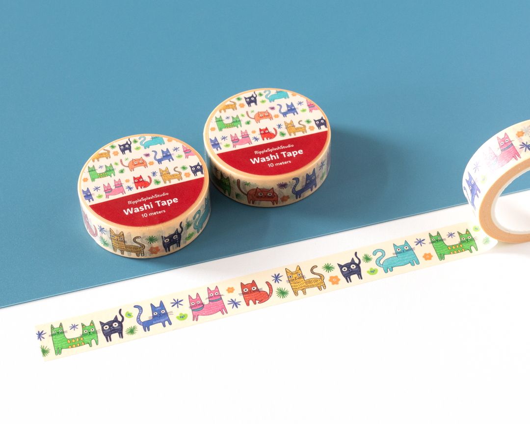 Colorful Cats Washi Tape