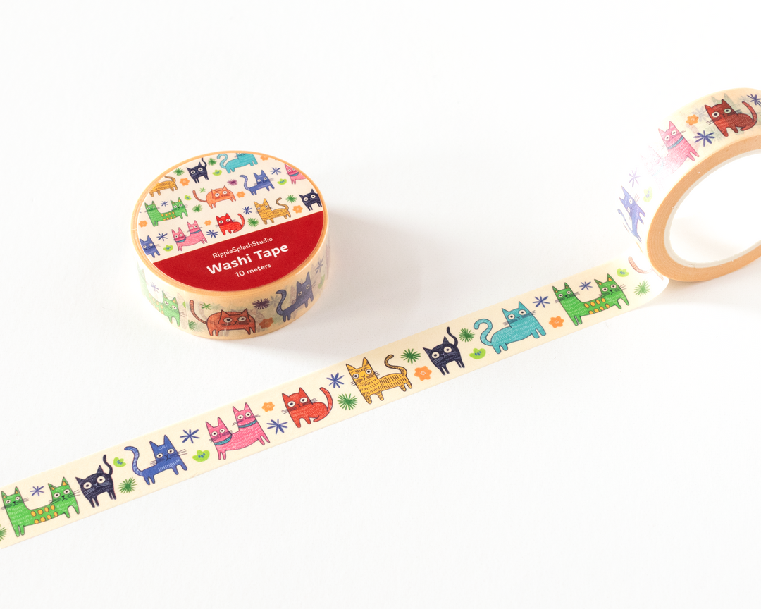 Colorful Cats Washi Tape