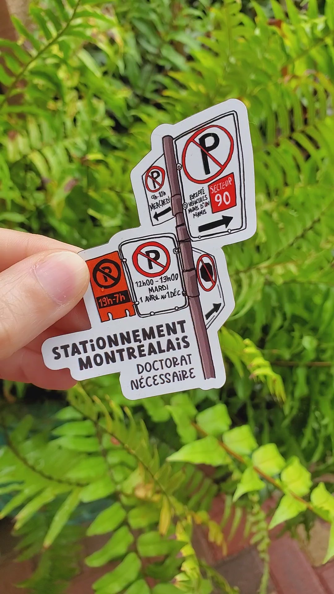 Montreal Parking Signs Magnet