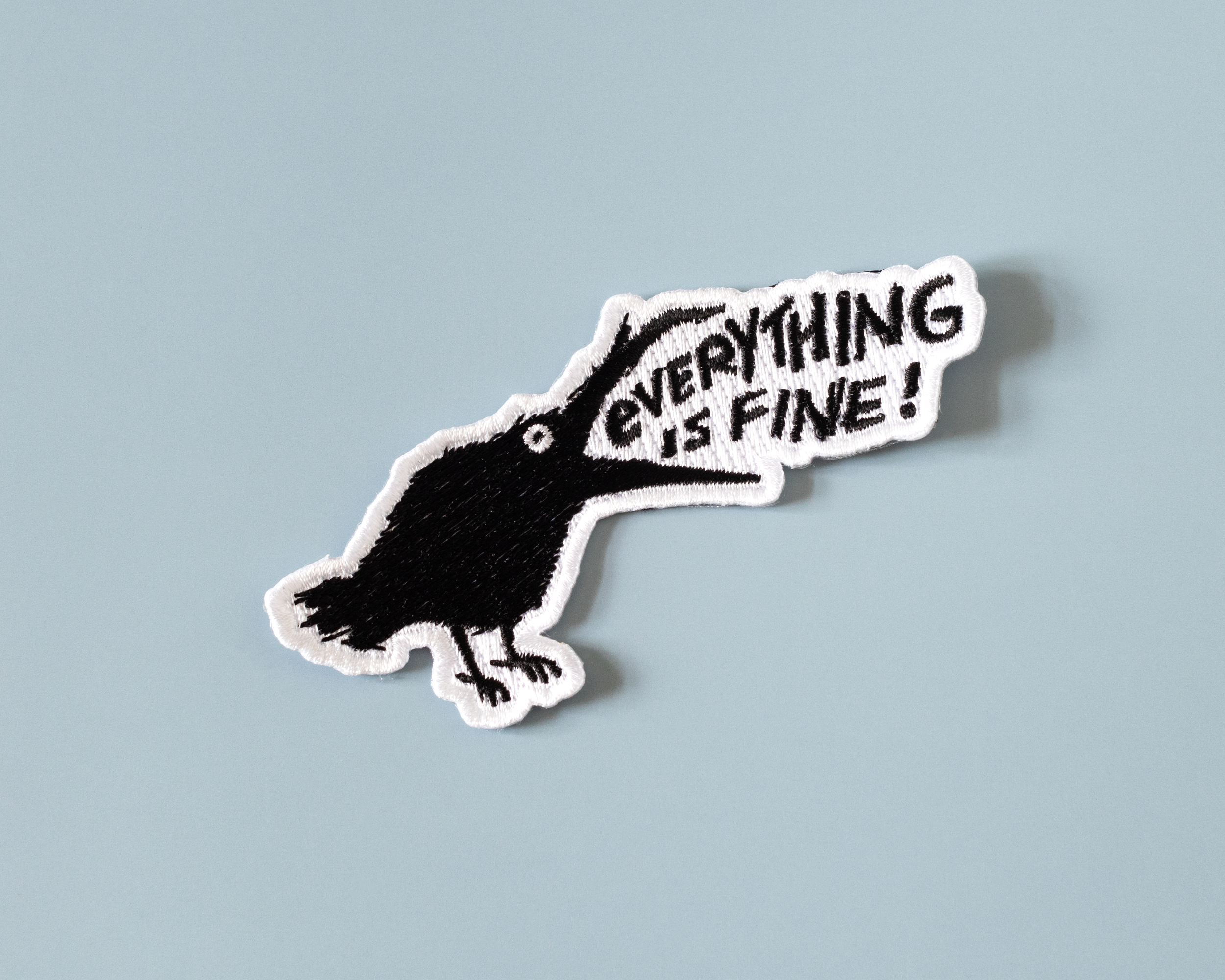 Everything Is Fine crow Iron-On Patch – Embroidered Patch ...