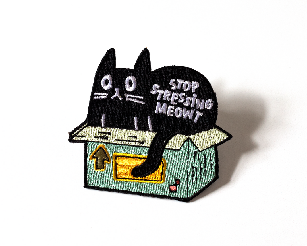 Stop Stressing Meowt Cat Iron-On Patch