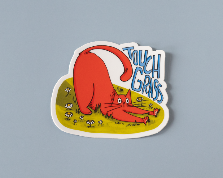 Touch Grass Vinyl Sticker